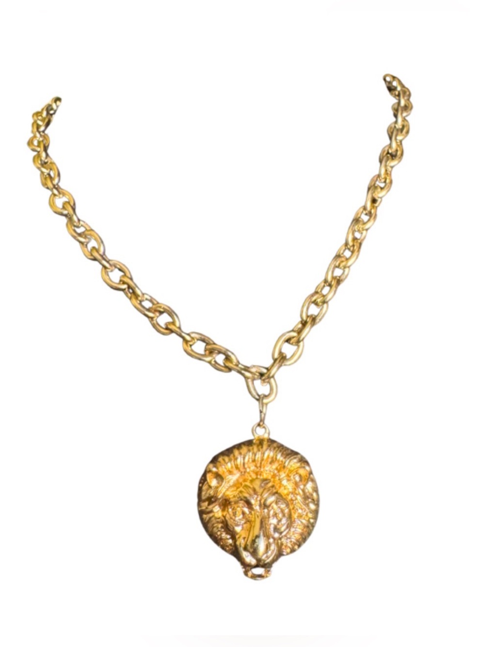 Gold Toned Lion Necklace
